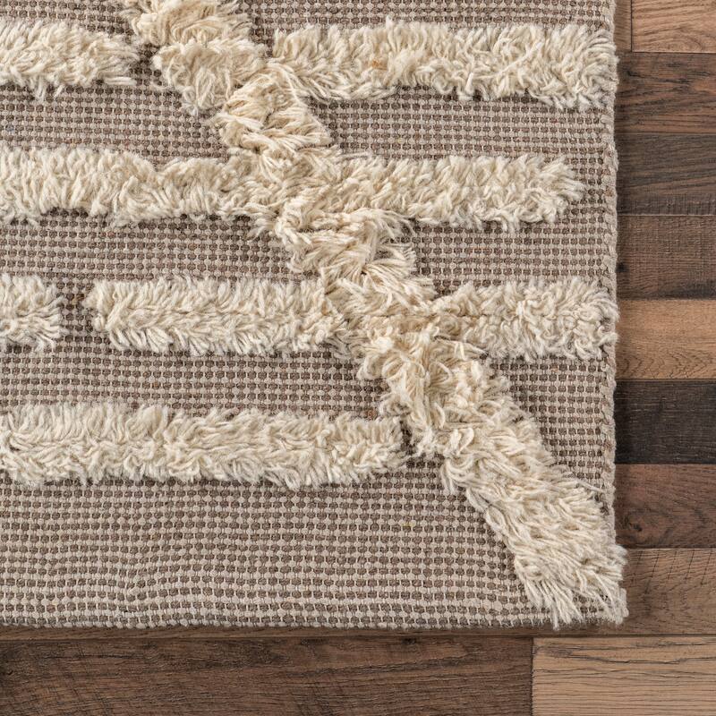 Nuloom Kandice Contemporary Trellis Wool Blend Area Rug