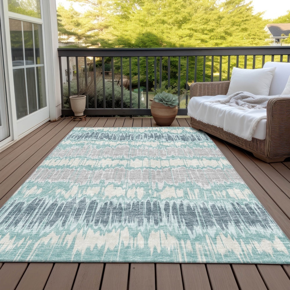 Machine Washable Indoor/ Outdoor Chantille Contemporary Ombre Rug