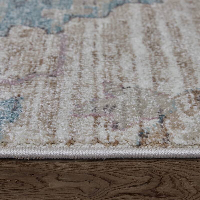 HomeRoots Abstract Bohemian Rectangle Area Rug