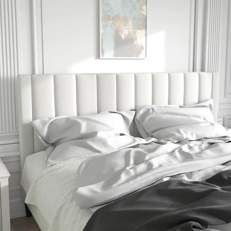 Velvet Upholstered Platform Bed Frame with Headboard