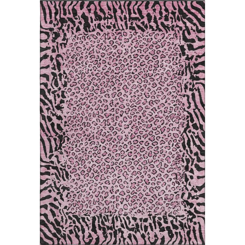 Premium Washable Super Soft Animal Print Border Mayfield Rug