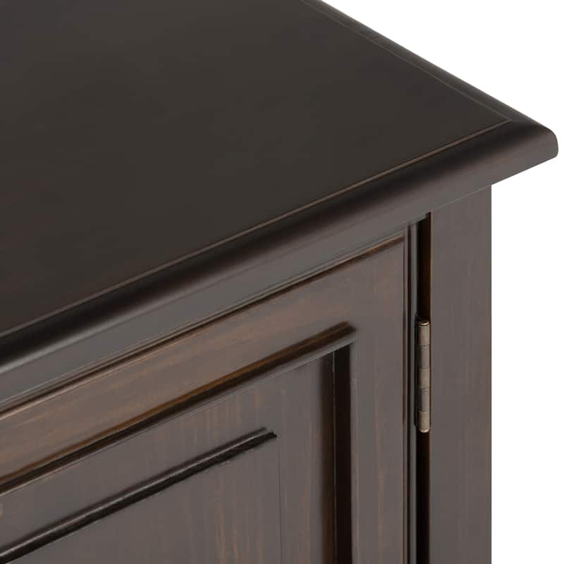 WYNDENHALL Hampshire SOLID WOOD 72 inch Wide Traditional TV Media Stand For TVs up to 80 inches - 72"w x 18"d x 24" h