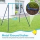 preview thumbnail 15 of 16, Gymax Toddler Swing Heavy Duty Metal Swing Set w/ A Frame Adjustable