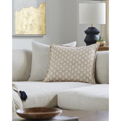 Livabliss Gardner Farmhouse Border Decorative Throw Pillow