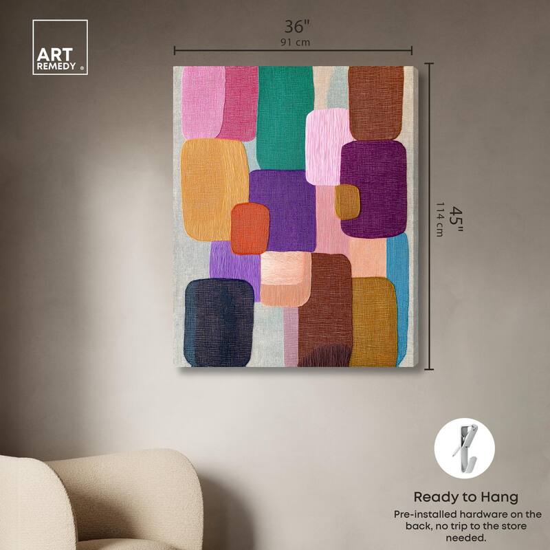Color Block Cadence I Canvas by Art Remedy, Gallery Wrapped