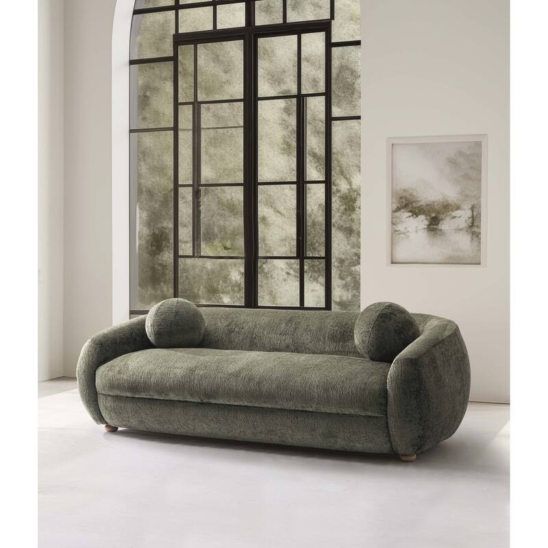 Manhattan Comfort Modern Tribeca Chenille 85.8 Inch Sofa - Green