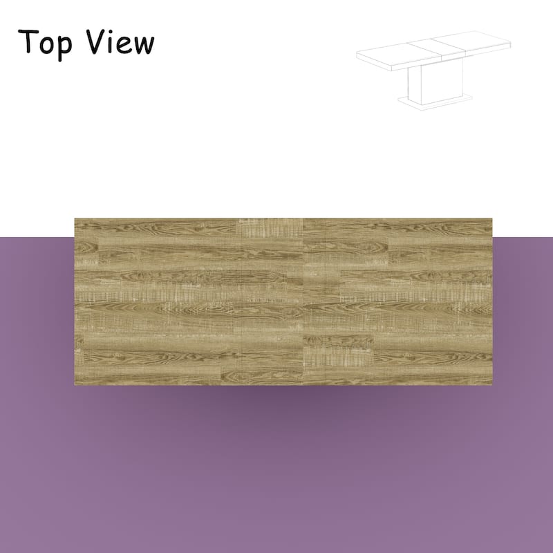 63”–78.7” Extendable Dining Table, Modern Wood Conference Table Convertible Office Desk & Meeting Table