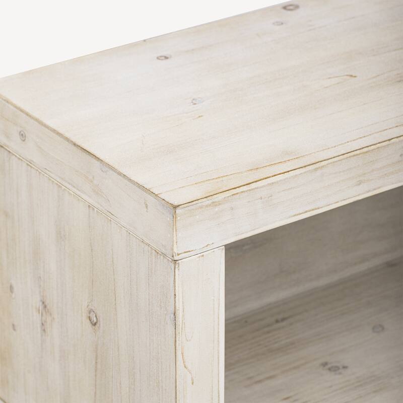 Symmetrical 2-Tier Open Shelf Retro Console Table