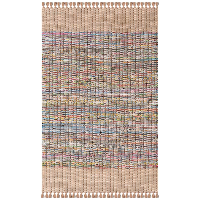 SAFAVIEH Handmade Flatweave Montauk Bylgja Casual Cotton Rug