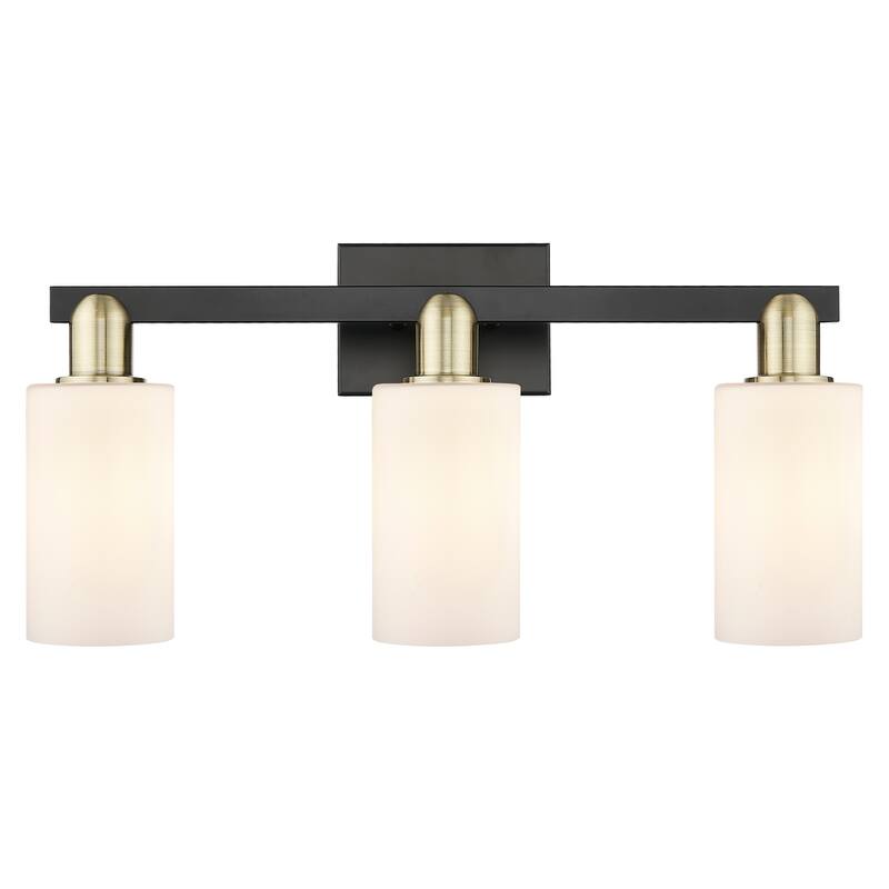 Innovations Lighting Endless Possibilities Arcadia - Clymer - 3 Light 23" Bath Vanity Light - Black Antique Brass/Matte White