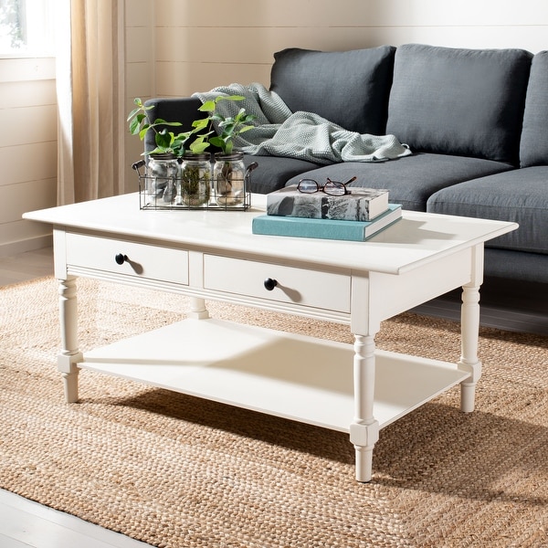 cream coffee table with storage