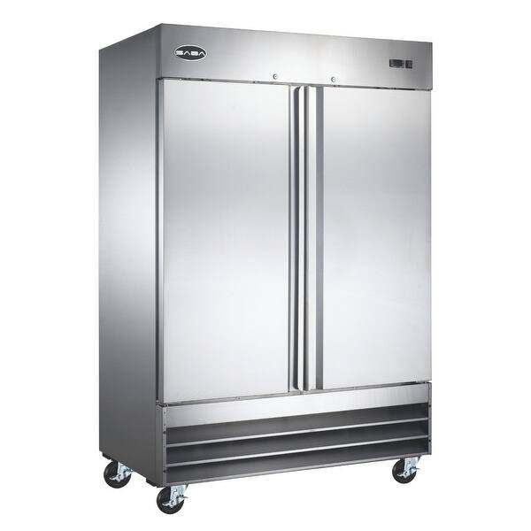 slide 2 of 5, SABA - Two Door Commercial Reach-In Stainless Steel Freezer