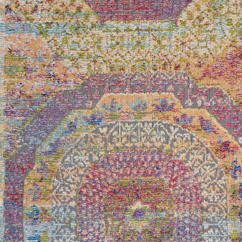 Power Loomed Geometric Modern Non Skid Stain Resistant Area Rug - 72' X '48' X '0.5