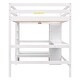 preview thumbnail 13 of 13, White Full Loft Bed with Shelves and Under-bed Desk