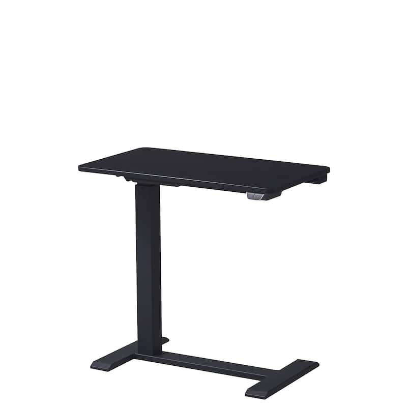 KOWO Electric Height Adjustable Side Table Soft Touch Bedside End Table with Quiet Motor, Modern Nightstand for Home & Office