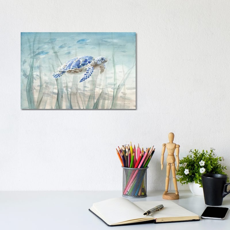 iCanvas "Undersea Turtle" by Danhui Nai Canvas Print - 8x12x0.75