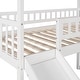 preview thumbnail 12 of 29, Friendly Design Twin Loft House Bed with Two Drawers and Slide, Maximized Space Saving, Health and Comfort