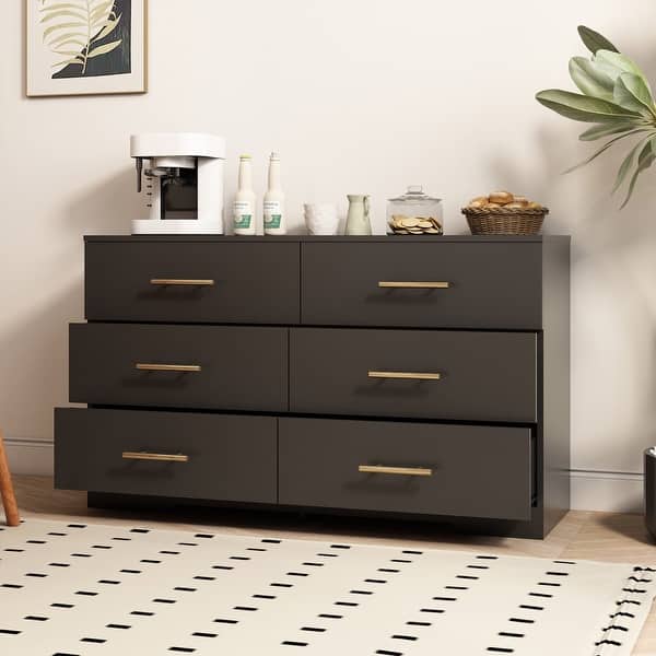 6 Drawer Dresser, Extra Deep Drawers, Smooth Handles - On Sale - Bed Bath &  Beyond - 42562455