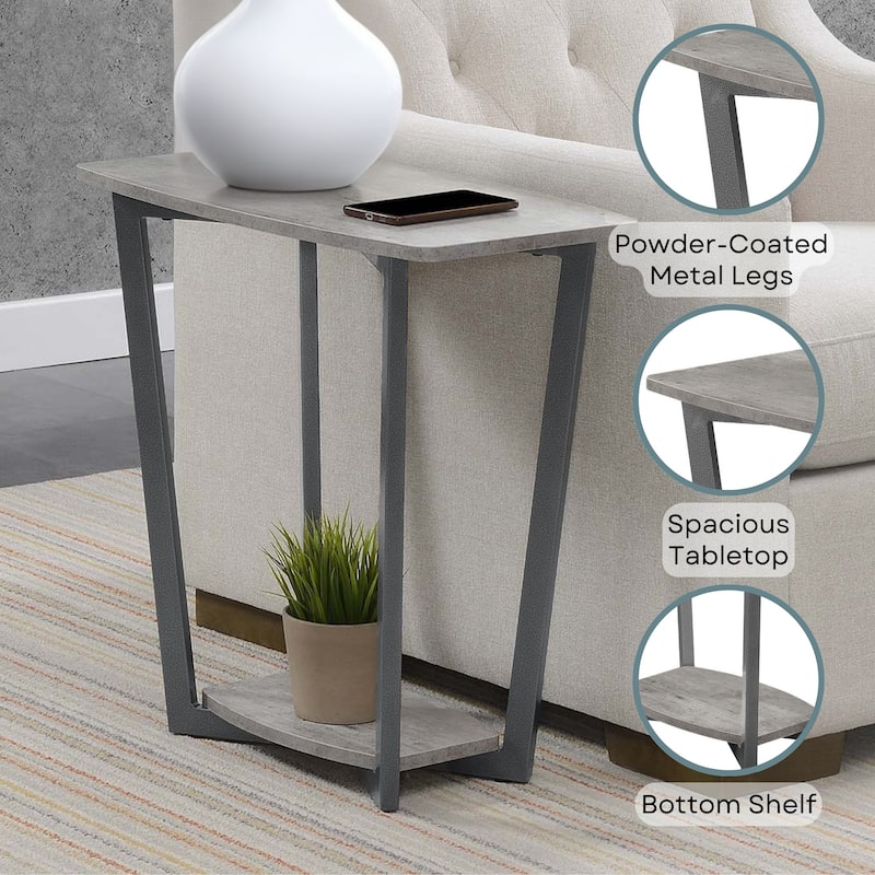 Convenience Concepts Graystone End Table with Shelf