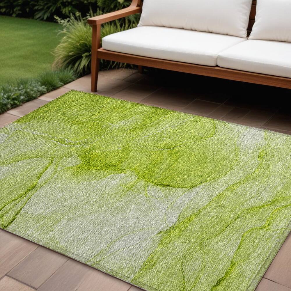 Allus Artistic Abstract Weather Resistant Timeless Fusion Outdoor Rug