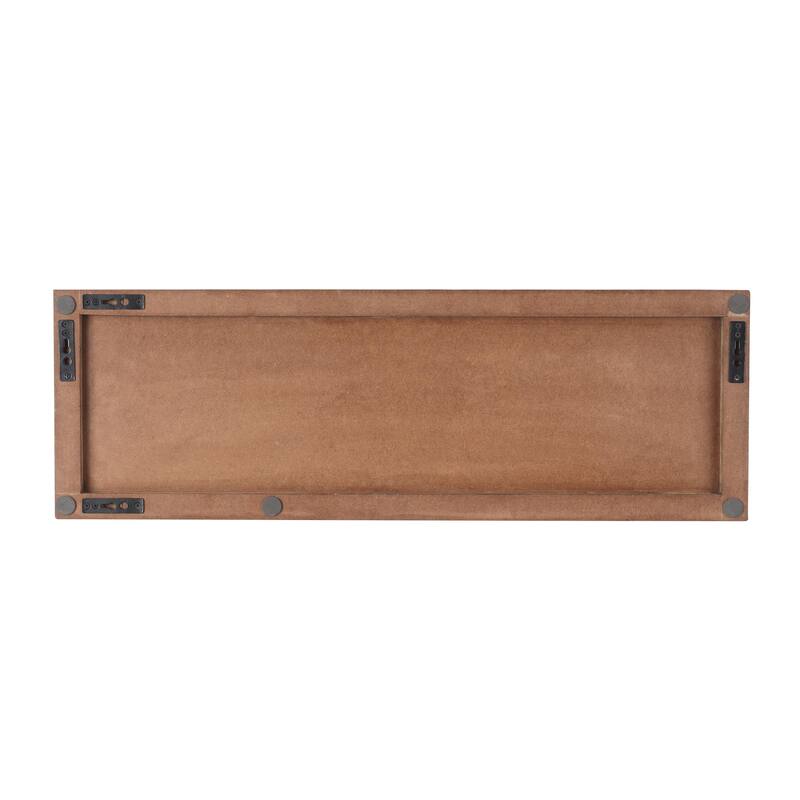 Mango Wood Abstract Handmade Geometric Block Panel Home Wall Decor - Brown - Roche River Decor