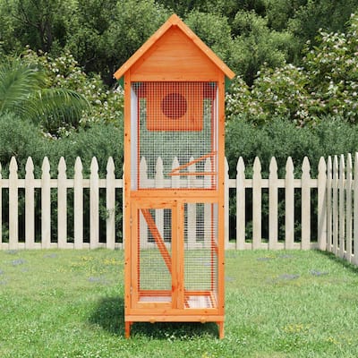 vidaXL Bird House Brown 23.6"x23"x63" Solid Wood Pine - 23.6" x 23" x 63"