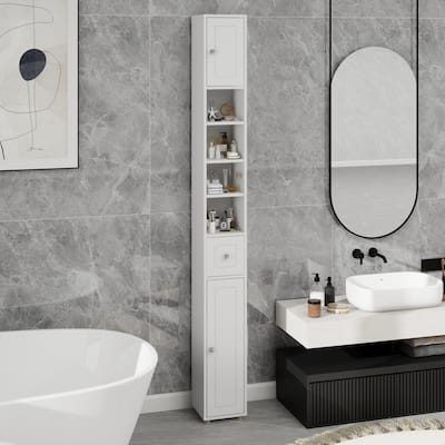 Tall Slim Bathroom Storage Cabinet