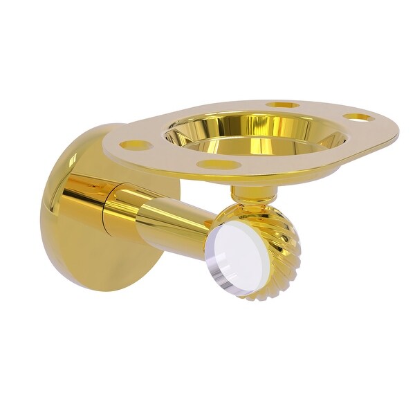 Allied Brass Clearview Collection Tumbler and Toothbrush Holder with Twisted Accents
