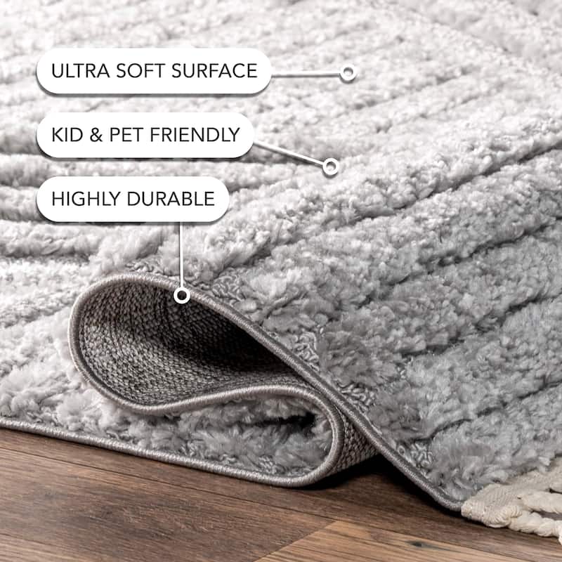 Nuloom Risette Geometric Shag Tassel Area Rug