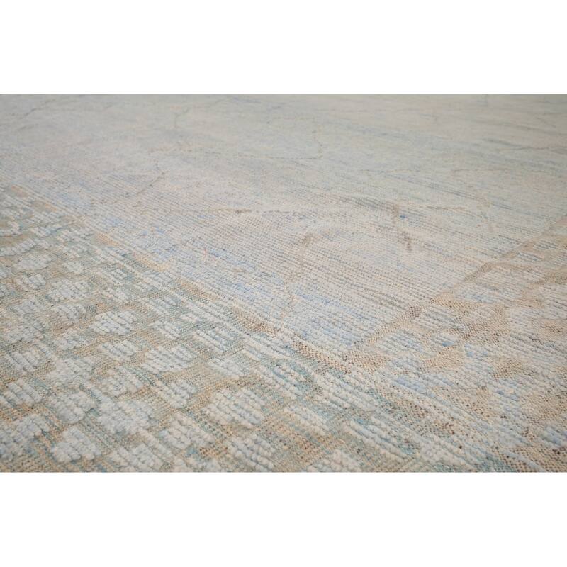 Moroccan Oriental Large Area Rug Handmade Wool Carpet - 12'2" x 16'1"