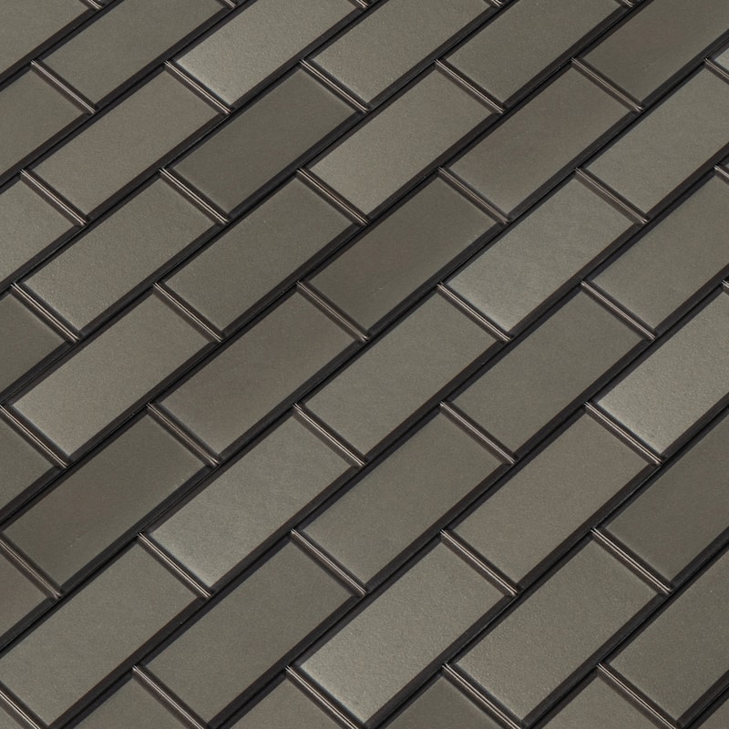 Ackland AKM-G-TA2X4PSW-CA Tactiq - 12" x 12" Glass Brick Wall Mosaic - Brunox