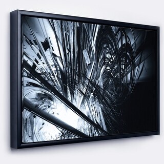 Shop Designart 3d Abstract Art Black White Abstract Framed