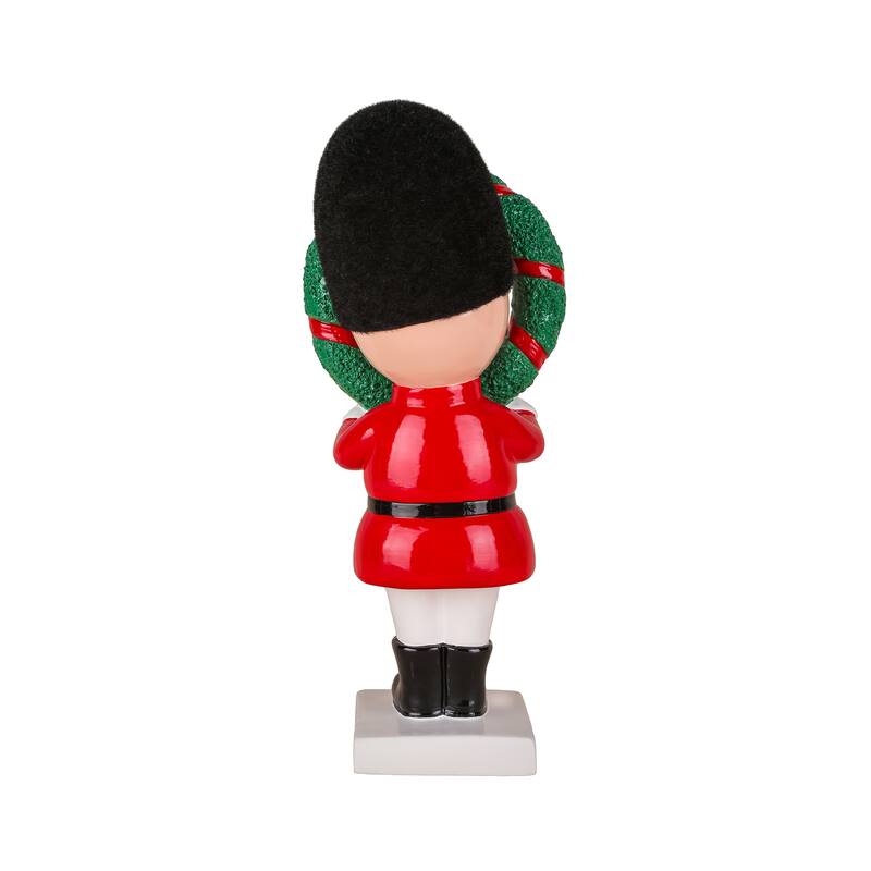 National Tree Company 10 in. Christmas Soldier Holding Wreath - 10 in