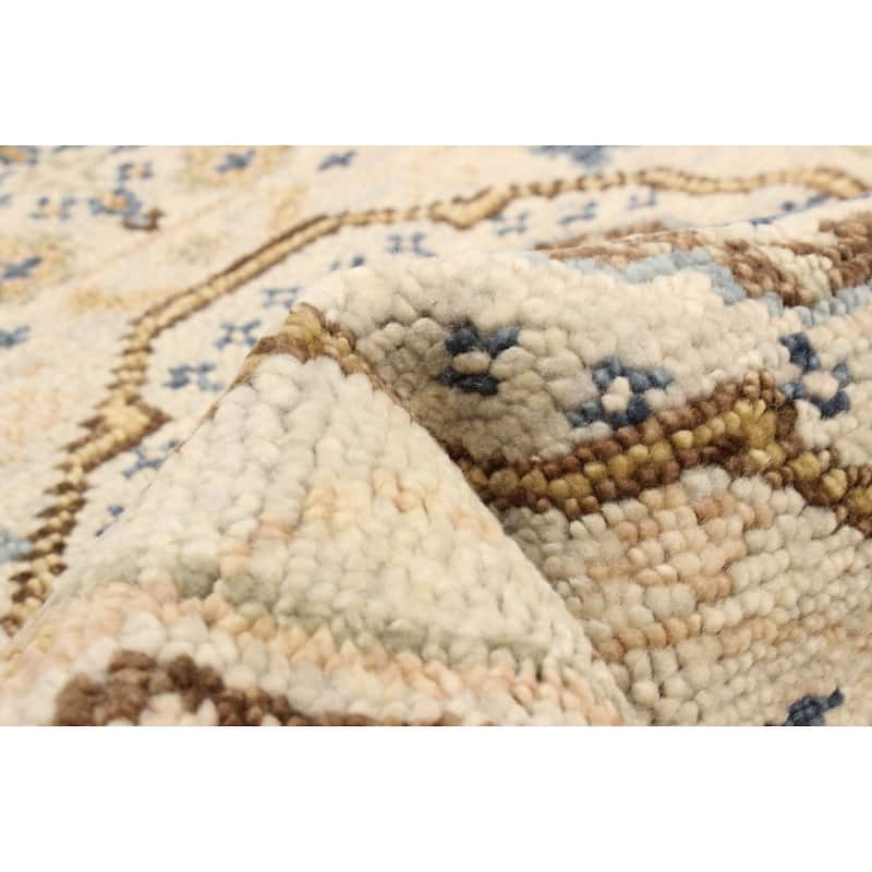 ECARPETGALLERY Hand-knotted Jules Serapi Light Grey Wool Rug - 2'6 x 8'0