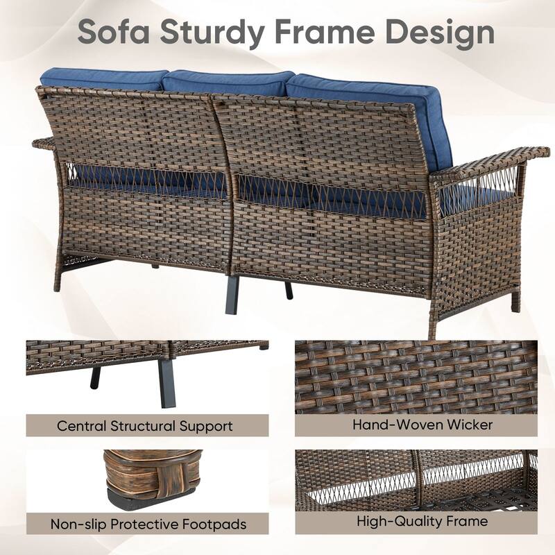 Outside Wicker Chair Conversation Set