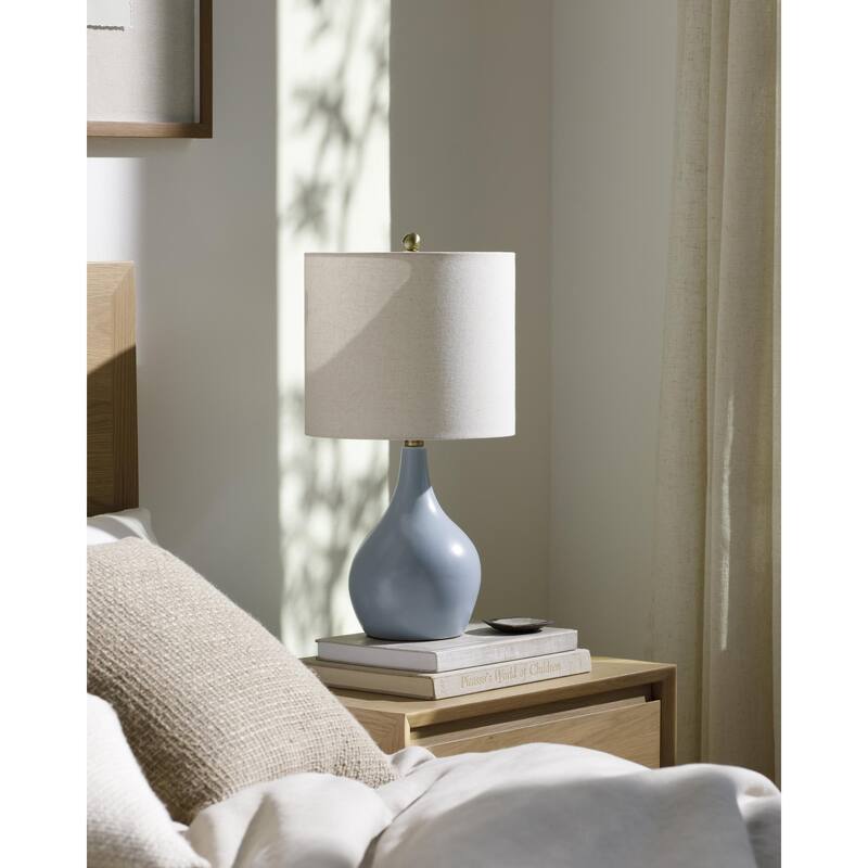 Livabliss Enoki Bohemian & Eclectic Accent Table Lamp - Bright Blue
