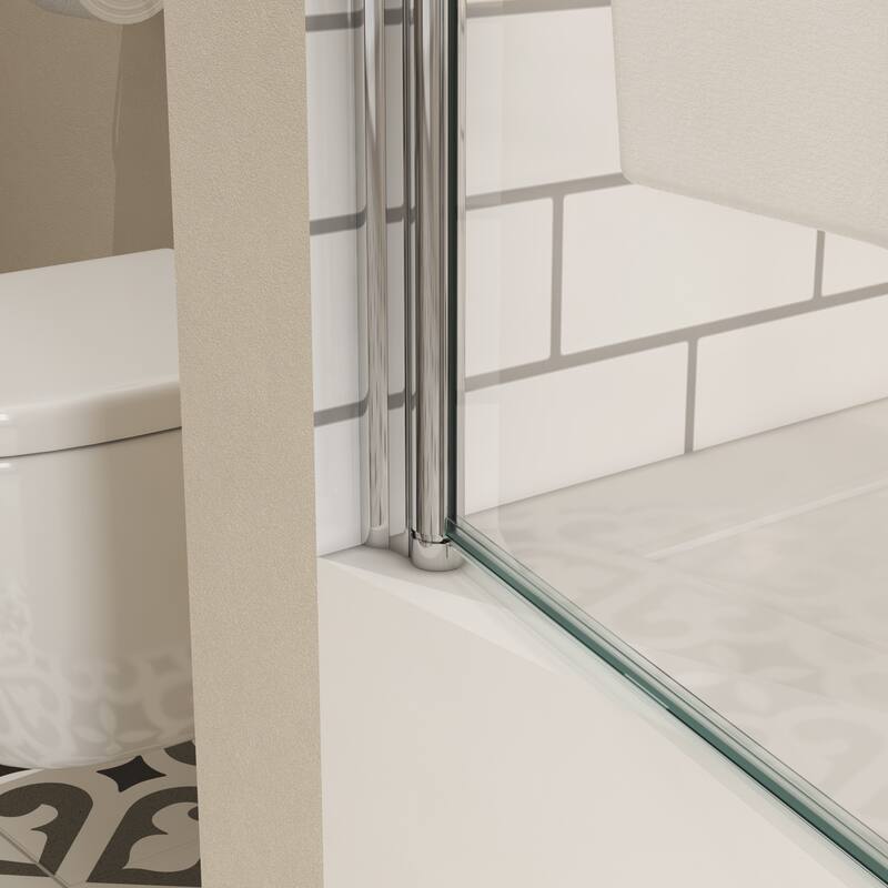 34 "W x 58 'H Tub Door with 1/4' Tempered Glass