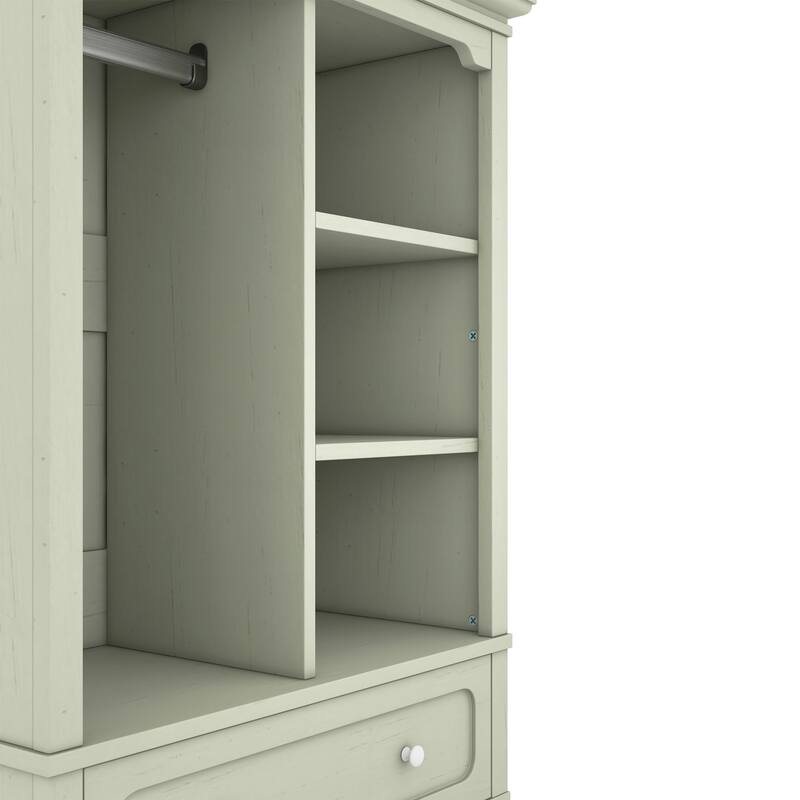 Kids Dress up Storage with Handing Rod and Shelves,Kids Armoire Dresser,Costume Closet,Pretend Storage Closet for Kids