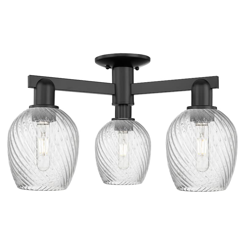 Innovations Lighting Endless Possibilities Arcadia - Salina - 3 Light 23" Semi-Flush Mount - Matte Black