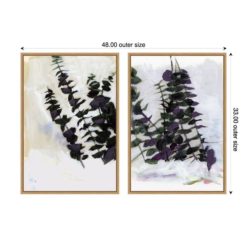 Amanti Art Eucalyptus Painting No. 1 & 2 2 Piece by Cartissi Framed Canvas Wall Art