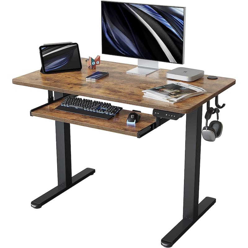 FEZIBO/Home Office Furniture/Wood/Desk With Keyboard Tray/Desks