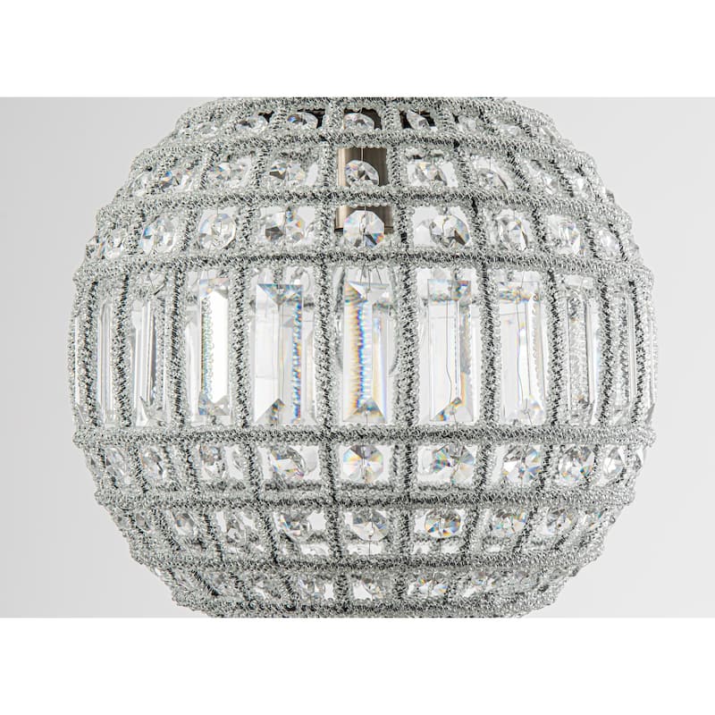 1/3/5-Light Retro French Crystal Globe Chandelier