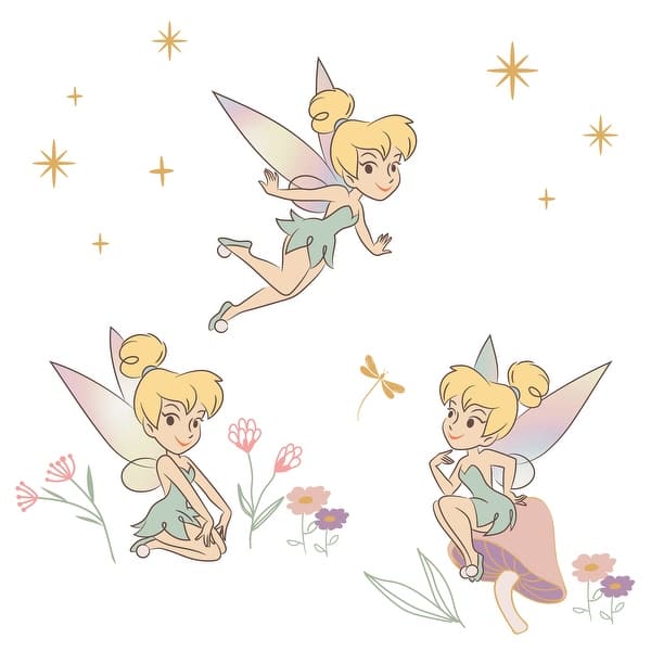 slide 2 of 4, Bedtime Originals Disney Baby Tinker Bell Garden/Floral Wall Decals/Stickers