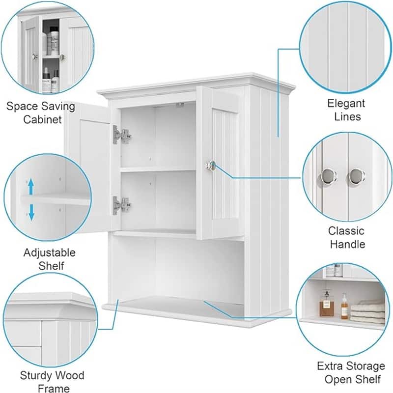 Bathroom Medicine Cabinet - 9.25"D x 18.9"W x 23.43"H