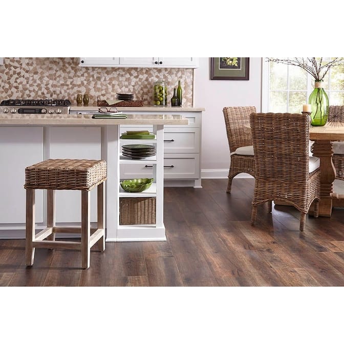 Key West Savannah Woven Kubu Side Dining Chair with Muslin Cushion