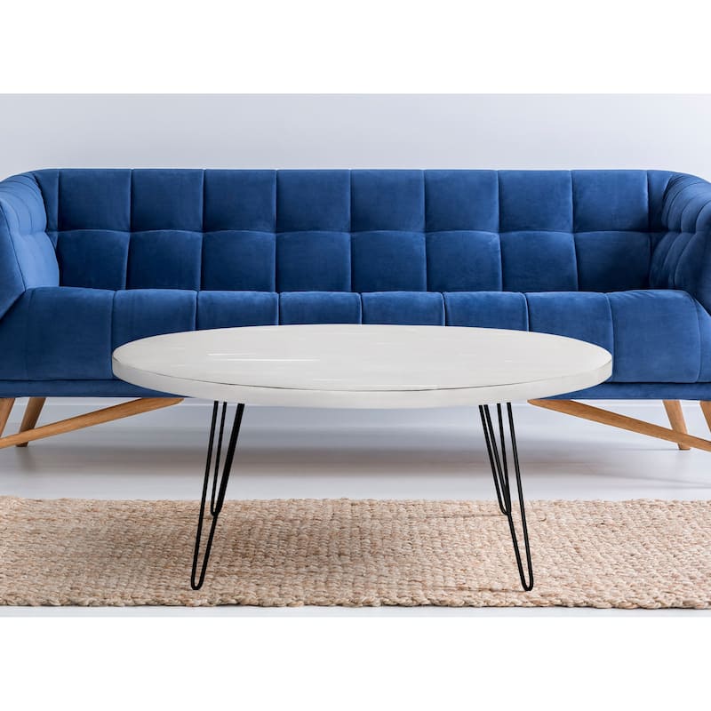 Raffles 44" Wood Oval Cocktail Table