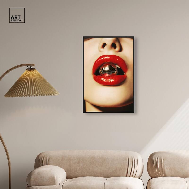 Disco Lips Canvas by Art Remedy