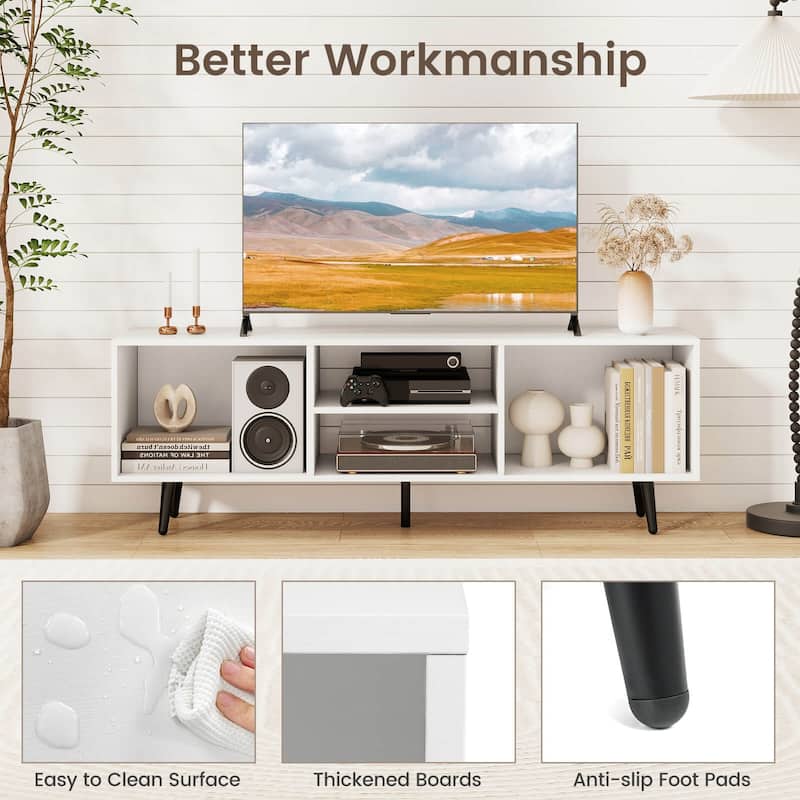 Costway 47.5" Console Cabinet for 55-Inch TVs with Storage Shelves - See Details