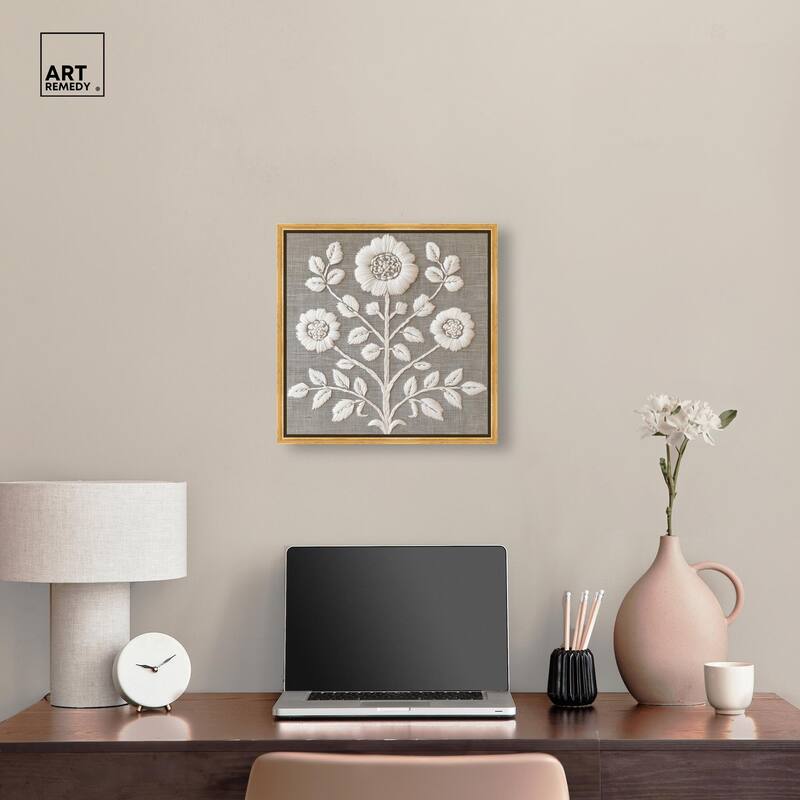 Stitched Symmetry I Canvas by Art Remedy