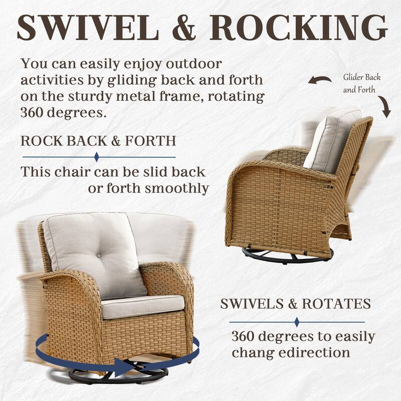 Outdoor Swivel Rocking Chairs High Back